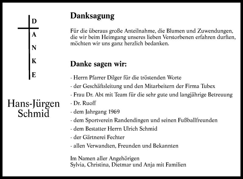  Traueranzeige für Hans-Jürgen Schmid vom 22.06.2021 aus Metzinger-Uracher Volksblatt